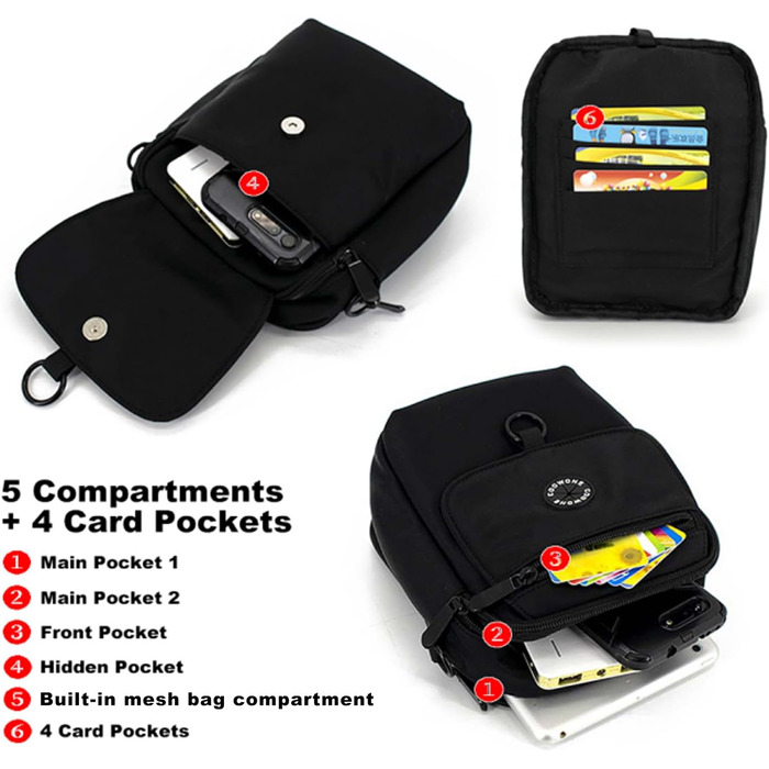 Сумка для собак COOWONE Leckerli-Tasche, чорна, водонепроникна, з тримачем для відходів, регульований плечовий ремінь, для дресирування, прогулянок