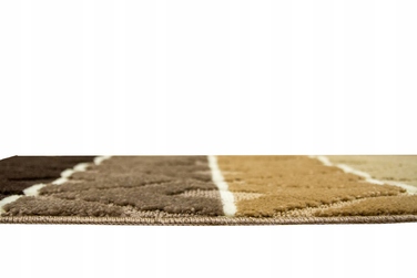 Набір антиковзаних килимків у ванну PALMA (3 шт.) з ромбами, бежево-коричневий