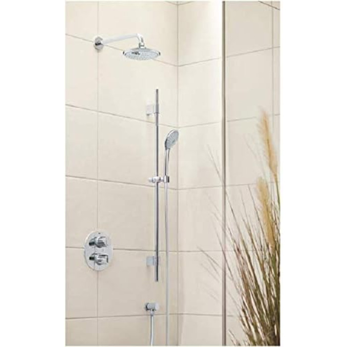 GROHE Euphoria 110 Massage Handshower (3 spray patterns, Anti-Limescale System, with Spray Dimmer), Chrome, 27221000 (duo)