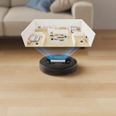 Робот-пилосос Dreame D9 Max з лазерною навігацією, 4000Pa, функція вологого прибирання, 150 хв роботи, сумісність з App/Alexa, розпізнавання килима, чорний