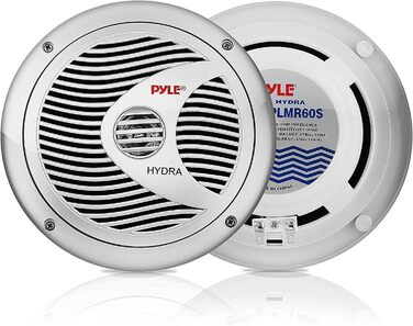 Морські акустичні колонки PYLE Audio 150 Вт 16,5 см 2-смугові, сріблясті PLMR60S