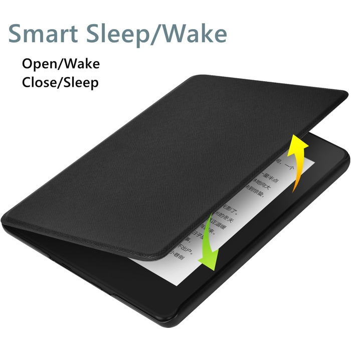 Чохол для Kindle Paperwhite (7/6/5/12 покоління) з PU шкіри, чорний