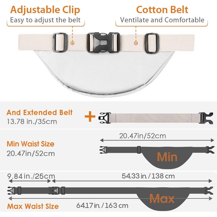 Чоловіча/Жіноча поясна сумка-бананка 35 см з великою місткістю, чорна, для iPad mini/iPhone 12 Pro Max, для спорту