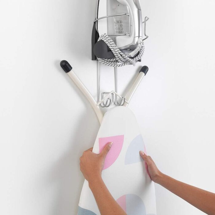 Brabantia - Iron Holder - Made from heat-resistant materials - One size - Suitable for all common (steam) irons - Cool Grey - 38.1 x 16 x 19.5 cm 1 Grey