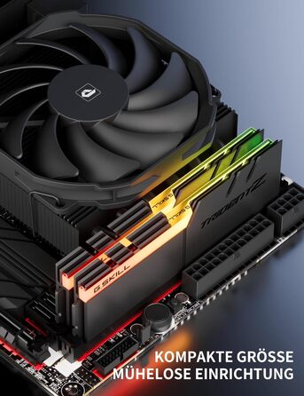 upHere H45K6: Тихий кулер для CPU з 6 тепловими трубками (90x45 мм) - сумісний з AM5/AM4/AM3, Intel 1851/1700/115x/1200