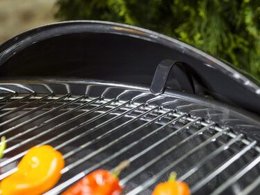 Вугільний гриль Weber Classic Kettle 47 см, порцелянове емалювання, з термометром і колесами, чорний