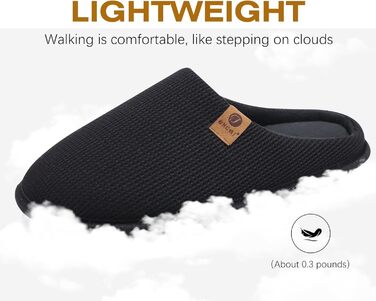 Чоловічі тапочки ONCAI з піною Memory Foam, штучним хутром, підошвою з гуми, для дому та вулиці, розмір EU 40-49, чорний