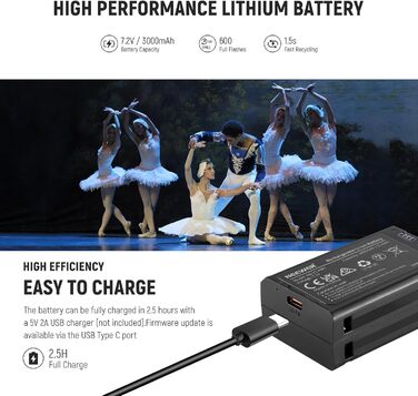 NEEWER Z2-S 2.4G TTL Speedlite для Sony: Потужний спалаху з регулюванням потужності, дифузор, 2 моделювальні лампи, акумулятор 3000mAh