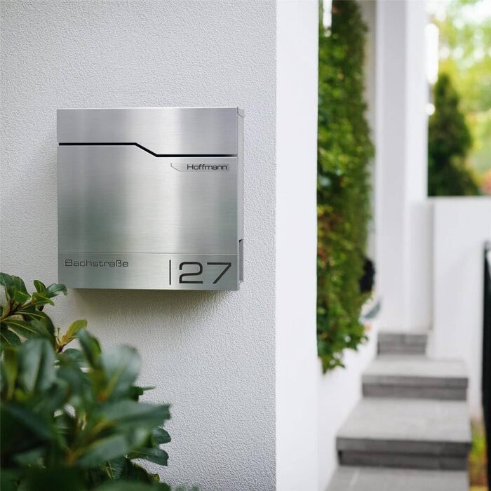 Поштовий ящик Metzler Thobe з нержавіючої сталі, з відділенням для преси та іменним табличкою
