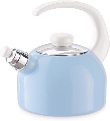 Riess, 0543-116, Flötenkessel Plus 2L, CLASSIC-PASTELL BLAU, Capacity 2 liters, Diameter 18 cm, Enamel, Induction 2 liters White