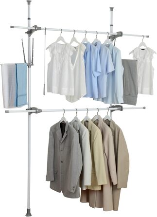 WENKO Telescopic System Hercules Flex, adjustable organization system, wardrobe system