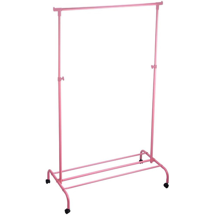 Home Vida Clothes Rack, Single Clothes Rail, Adjustable, Pink