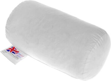 Homescapes Neck Roll, 18 x 30 cm, neck pillow with 100% duck down filling, ideal as a travel pillow, reading pillow or sleeping pillow, natural feather pillow
