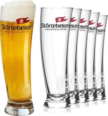 Störtebeker Wheat Beer Glasses 0.5 l - 6 Wheat Beer Glasses in the Sydney Sailing Glass Design - Weissbier Glasses 0.5l - Störtebeker Glasses as a great beer gift