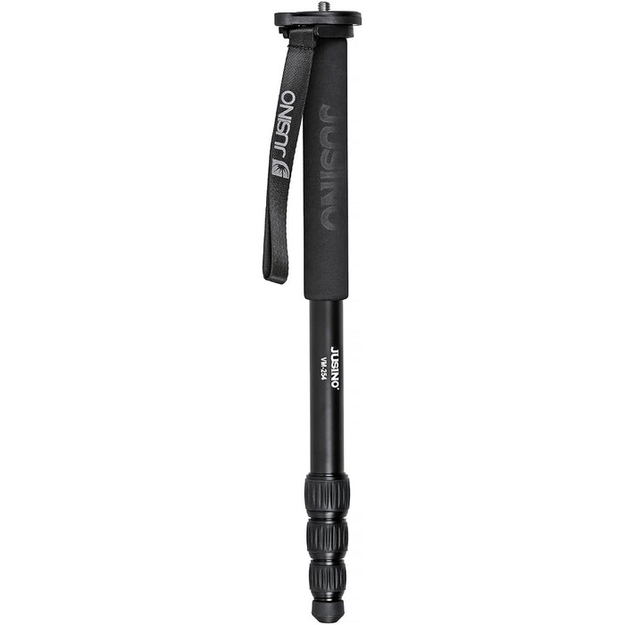 Монопод JUSINO з алюмінію з від'ємним кріпленням/міні-штатив до 153 см, вантажопідйомність 6 кг, VM-254