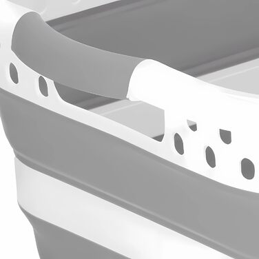 Складаний кошик для білизни König Design 41 л, універсальний, багатофункціональний контейнер для прання, пластиковий, для дому