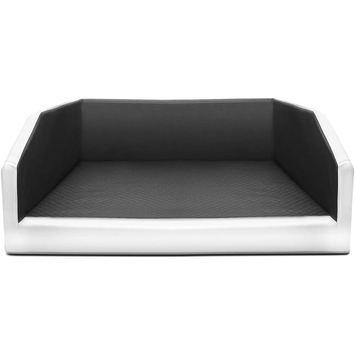 Преміум лежанка для собак Mayaadi-Home - 100 x 70 x 38 см | Лежанка для собак в авто | Лежанка в багажник з захисним покривалом | Чорно-біла, розмір M (100x70x38 см)