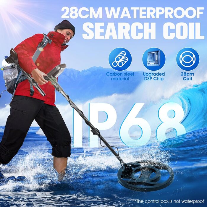 Металдетектор KingSom Profi: 5 режимів, DSP-чіп, водонепроникний, LCD-дисплей, набір з навушниками та лопатою