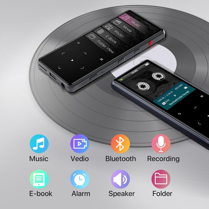 MP3 плеєр HiFi WALKER M7 128GB з Bluetooth 5.0, 2.4