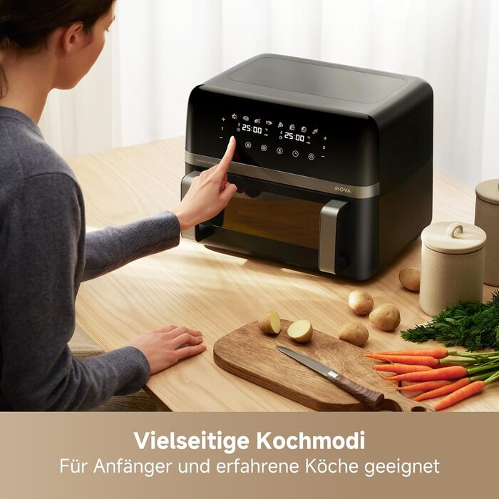 Фритюрниця Mova AeroChef FD20 Pro: 6 літрів, циркуляція гарячого повітря, без олії, з металевим корпусом