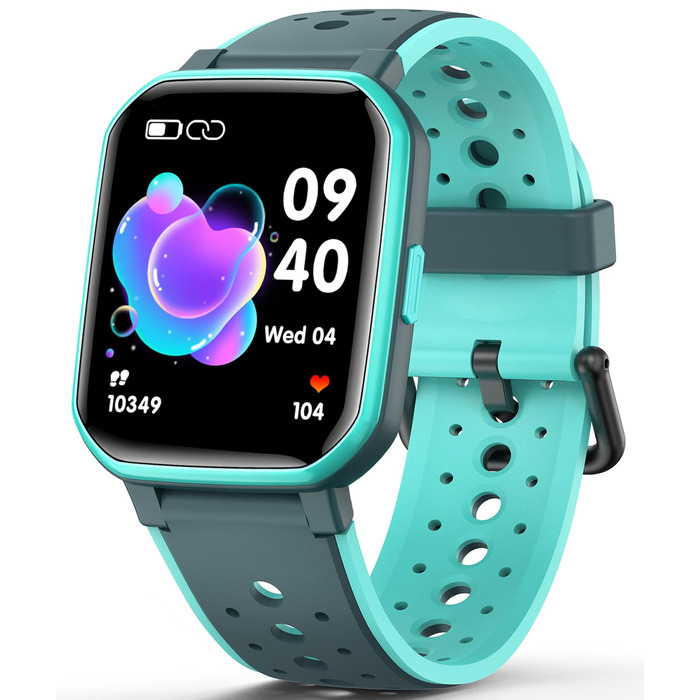 Дитячий розумний годинник Kinder Smartwatch: фітнес-трекер, IP68, 19 режимів, моніторинг серця та сну, 19 спортивних режимів, зелений колір