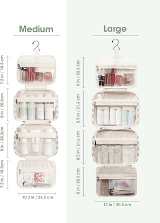 Косметичка для жінок Narwey з петлею для підвішування, велика, органайзер для косметики, сітка м'ятного кольору (середній)