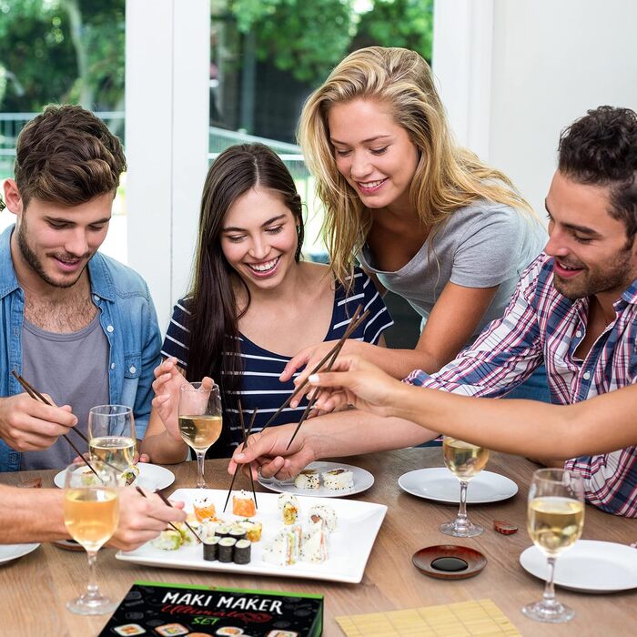 Набір для приготування суші iSottcom: робіть смачні суші та роли самостійно! З рецептами та додатком. З дерева бука та бамбука - ідеальний подарунок!