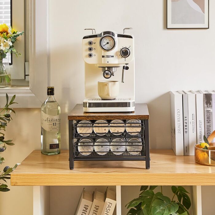 Організатор для капсул кави Nespresso IBUYKE, 80 капсул, 2 яруси, темно-коричневий TCJ102H