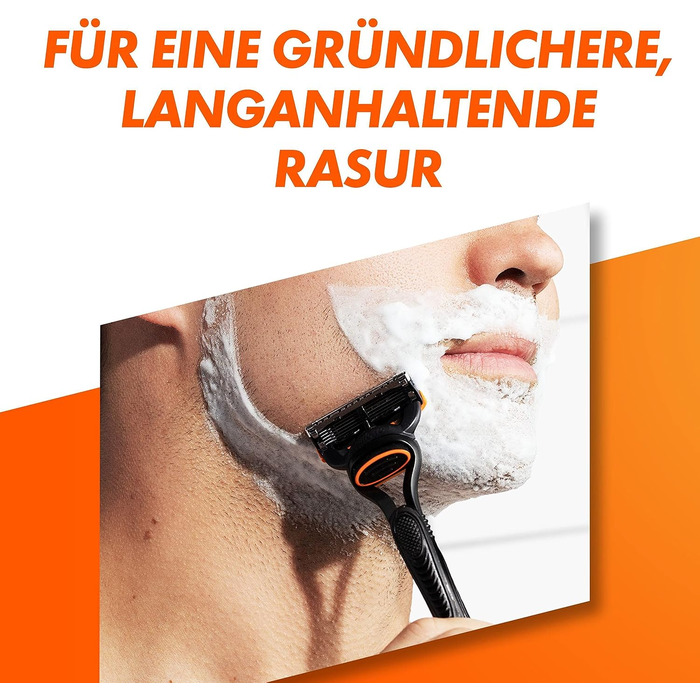 Бритва Gillette Fusion5 для чоловіків, металевий корпус, чорна (1 бритва + 4 змінні касети)