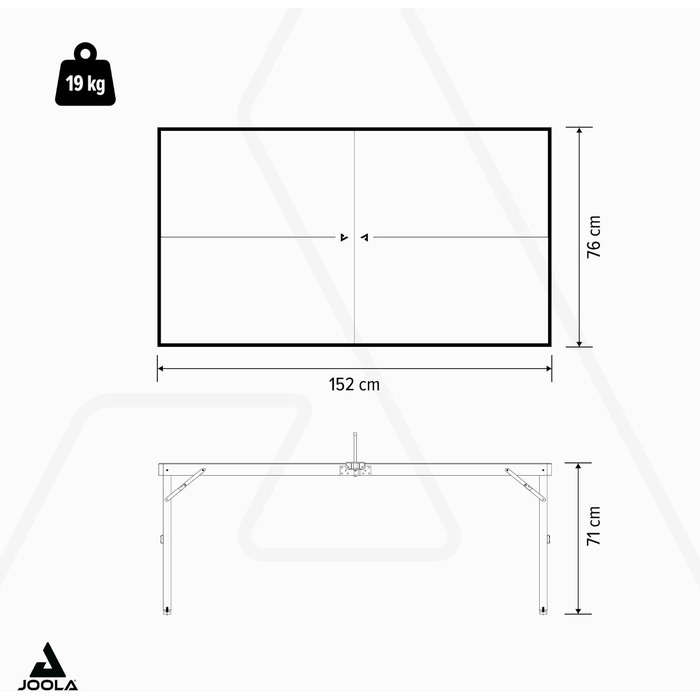 Стіл для пінг-понгу JOOLA Midsize, стіл для відпочинку, стіл для настільного тенісу з сіткою (стіл для пінг-понгу, Чорно-фіолетовий)