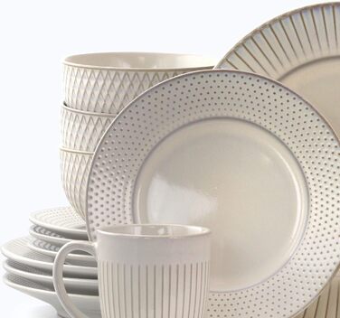 Набір посуду Elama Market Finds: суміш білого каменю, сучасний дизайн, емальоване покриття