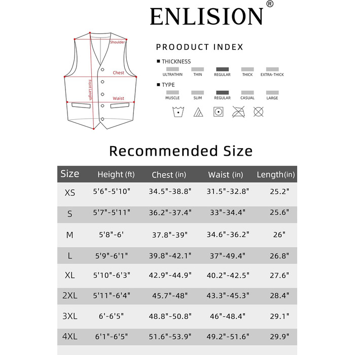 Жилет для чоловіків Enision: однотонний, з кишенями, для весілля, діловий стиль, розміри XS-4XL (4XL, блакитно-зелений)