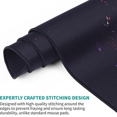 Килимок для миші ігровий XXL 900x400 мм - антиковзаюча підкладка для столу з гумовою основою, для геймерів та офісу, з міцним краєм (Rotes Pixel)