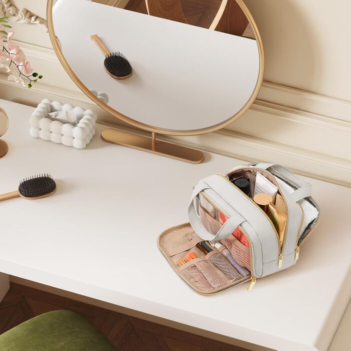 Валіза-органайзер для косметики Lifewit 5L, сірий, водовідштовхувальний, з відділенням для мокрого одягу