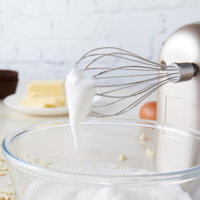 Ручний міксер Petra 300W з 5 швидкостями, турбо-функцією, гачками для тіста та вінчиками, сріблястого кольору