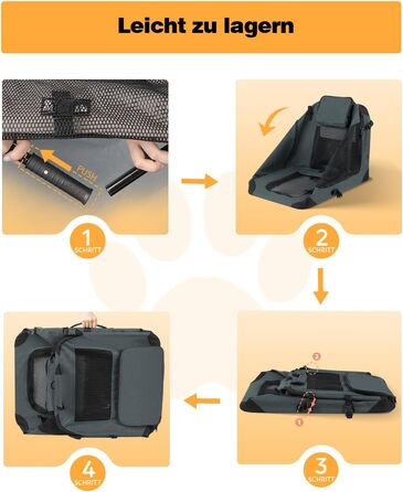Транспортна переноска для собак та котів Reerooh 70x52x52см, сіра, XL