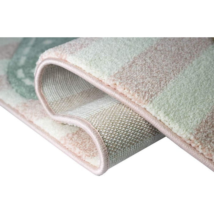 Dreamy Rug Children's Rug Hearts Children's Room Rug Girl in Pink, Purple, Green Size 80x150 cm