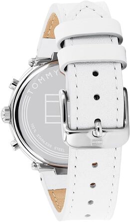 Годинник Tommy Hilfiger для жінок з білим шкіряним ремінцем, кварцовий, модель 1782352