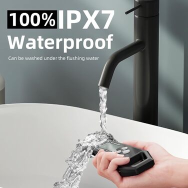 Цифровий термометр для м'яса: водонепроникний кухонний термометр з підсвічуванням, калібруванням та цифровою сондами для приготування їжі, гриля та барбекю (чорний)