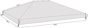 QUICK STAR Pavillon Schutzhaube 3x3m Wasserdicht Transparent