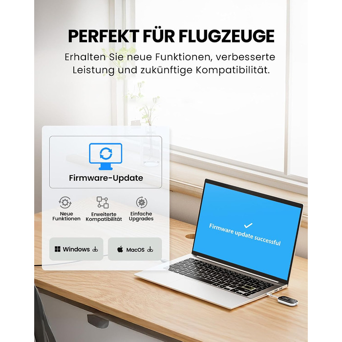 Bluetooth-адаптер для літака Avantree Voyager з підтримкою Auracast, білий