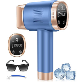 Пристрій для епіляції IPL з охолодженням 8°C, 9 рівнів, 600 нм червоне світло, LCD-екран, для жінок та чоловіків, обличчя, руки, бікіні-зона, тіло