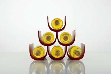 Alessi Noè | GIA13 B - Modular Bottle Rack, Design, Thermoplastic Resin, 15.5 x 10 x 11.5 cm (Red)