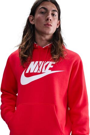 Чоловіче худі Nike Sportswear Club Fleece BV2654 червоного кольору (University Red), розмір XL