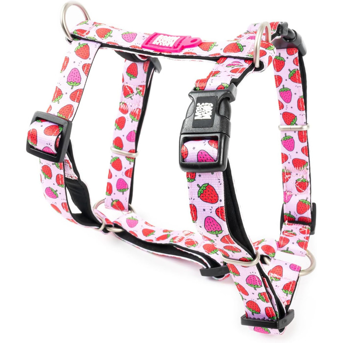 Нашийник для собак Ax & Olly H-For Ultrabequees з неопрену, середнього розміру, з підкладкою, безпечний та ультралегкий, колір: Полуничний сон (L)
