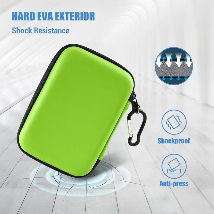 Чохол для жорсткого диска ProCase 2.5' для Seagate, Toshiba, WD, UnionSine, Samsung - зелений