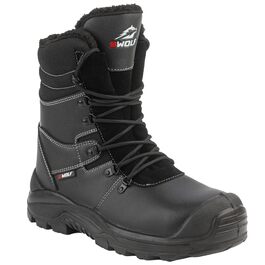 Черевики робочі зимові чоловічі BWOLF GRIZZLY S3, водонепроникні, оліостійкі, антиковзаючі, з Reflect-технологією та ергономічною підошвою, 40 EU, чорні