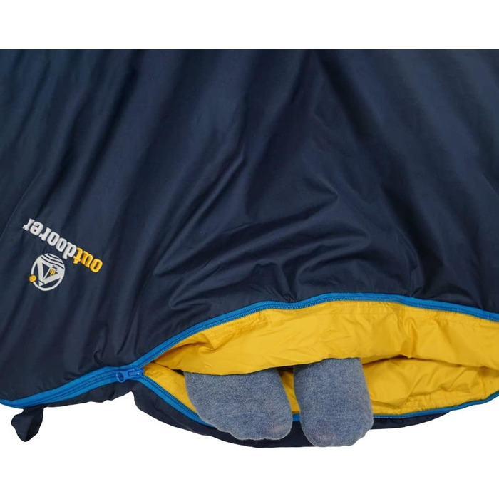 Outdoorer Trek Comfort Sleeping Bag - Lightweight Down Sleeping Bag for Adults - Compact Travel Sleeping Bag (Blue, 880g)
