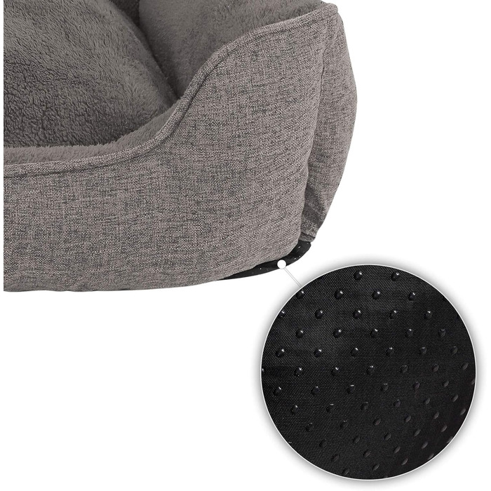 Килимок для собак Lionto знімний, сірий, 75x60 см, м'який, з антиковзаючою основою