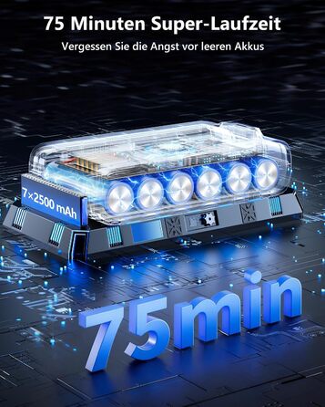 Бездротовий акумуляторний пилосос X10 з зарядною станцією та анти-заплутувальною насадкою для твердих підлог, килимів та шерсті тварин (75 хвилин роботи)